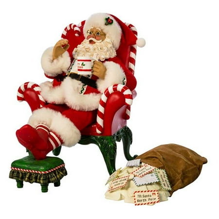 UPC 086131451898 product image for Kurt Adler 10-Inch Fabriché™ Musical Armchair Santa With Mail Bag, 2 Piece Set | upcitemdb.com