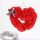 thumbnail image 5 of Corona De Corazón Rojo De La Puerta Principal Para El Día De San Valentín Decoración De La Corona Interior Al Aire Libre Adorno De Corazón Colgante Artificial Para El Banquete De Boda De Compromiso Inevent HA038715-00, 5 of 6