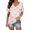 Light Pink 2, variant on MEICHEN Spring Fresh Small Print Casual and Comfortable Stylish Women's Top Summer T Shirts for Women