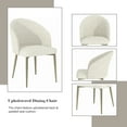 thumbnail image 6 of Newboti Furniture Cora White Fabric Side Chair (Set of 2) 99451, 6 of 7