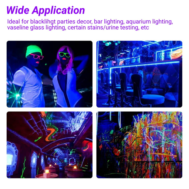 Black Light Bar 10W UV Blacklight Strip for Glow Party: 1ft USB Portable  LED Party Supplies for Body Paint Stage Fluorescent Tapestry Poster  Halloween
