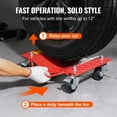 thumbnail image 6 of Heavy-Duty 4-Piece Red Wheel Dolly Set, 8000 lb Capacity Car Mover with Brakes for Trucks, Trailers, Motorcycles & Vehicle Tires, 6 of 6
