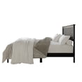 thumbnail image 5 of Home Design Tuskegee Twin Panel Bed Frame with Geometric Headboard and Solid Wood Frame, Black, Box Spring Required, Easy Assembly, 5 of 11