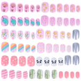 thumbnail image 1 of 72pcs Kids False Nails Press on Artificial Nail Tip Girl Fake Fingernail Kit, 1 of 3