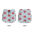 thumbnail image 5 of Picia Cute Red Crabs With Nautical Pattern Women's 2 in 1 Athletic Running Shorts High Waisted Workout Casual Gym Sweat Shorts with Comfy Liner Zipper Pockets-XX-Large, 5 of 9