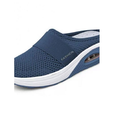 

Topumt Womens Backless Sneakers Mesh Slip-on Mule Shoes Breathable Slippers
