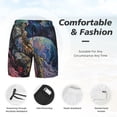 thumbnail image 3 of Fotbe Rainbow Astronaut Space Landscape Traje de Baño para Hombre – Shorts de Natación de Secado Rápido con Forro y Bolsillos-Medium, 3 of 6