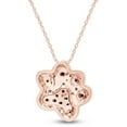 thumbnail image 6 of AFFY 0.1CT Black & White Natural Diamond Dog Paw Pendant Necklace 14k Rose Gold over Silver, 6 of 6