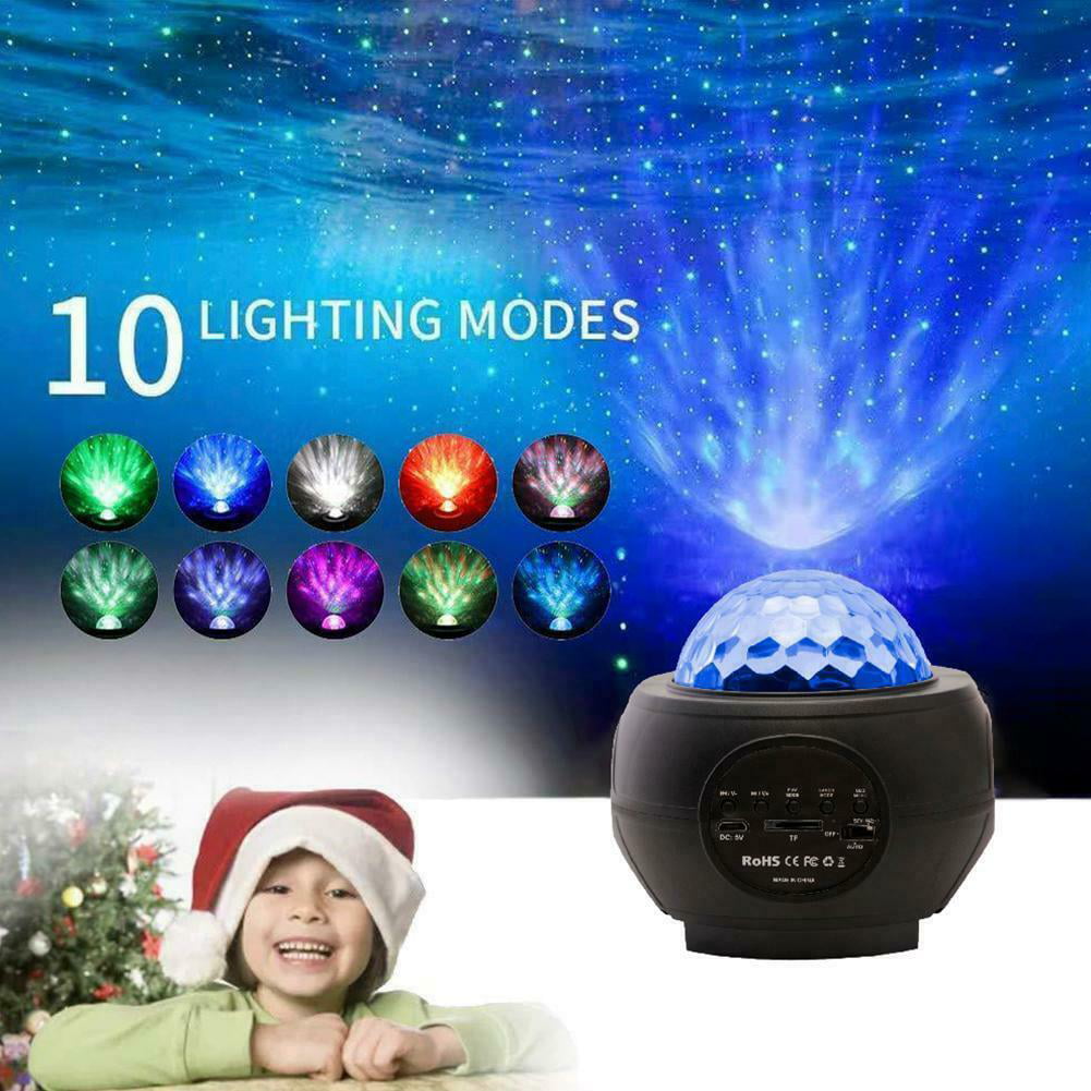 Xmas Elf Star Night Light LED Moving Ceiling Projector Mood Lamp Kids Bedroom 