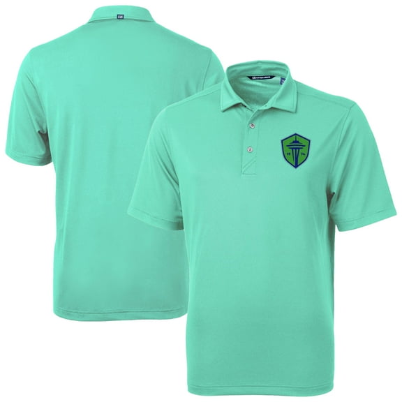 Men's-Cutter & Buck  Mint Seattle Sounders FC Virtue Eco Pique Recycled Polo