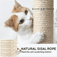 thumbnail image 6 of Yaheetech 63 Inch Multilevel Cat Tree with Hammock and 7 Scratching Posts, Beige, 6 of 10