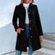 thumbnail image 1 of Abrigo informal de manga larga sin capucha y chaquetas para mujer, elegante abrigo de invierno de color liso con solapa y manga larga, chaqueta de lana estilo guisante, blusa para mujer, 1 of 5