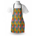 thumbnail image 4 of Funny Apron, Colorful Continuous Pattern of Grumpy Face Cats Cool Angry Pet Cartoon Graphic, Unisex Kitchen Bib with Adjustable Neck for Cooking Gardening, Adult Size, Multicolor, by Ambesonne, 4 of 4