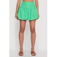 thumbnail image 3 of Womens Trendy High Waisted Smocked Bubble Mini Skirt, 3 of 4