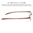 thumbnail image 3 of Visualites 1 Tortoise 2.25 Power Lightweight Rimless Rectangle Reading Glasses For Men and Woman, 3 of 5