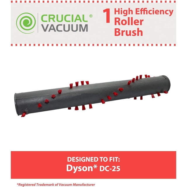 Aspiradora Crucial 1 Cepillo de Rodillo de Repuesto Compatible con Aspiradoras Dy*son DC25, Compatible con Modelos 917391-01 y 914123-01
