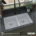 thumbnail image 4 of Karran Usa QU-810-GR Quartz Qu 32" Undermount Double Basin Quartz Composite Kitchen Sink in Grey, 4 of 7