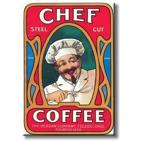 Best Kitchen Chef Coffee Elegant Sign Picture on Stretched Canvas, Wall Art Décor, Ready to (Best Kitchen Shoes For Chefs)