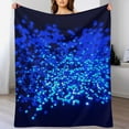 thumbnail image 4 of Blue Glitter Sparkle Throw Blanket for Women, Men & Kids - Super Soft Plush Blanket Throw Fleece Blanket Animal Blanket, 4 of 7