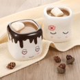 thumbnail image 4 of AVAFORT Marshmallow Shaped Hot Chocolate Mugs Set Heart Emoji 4 Cups Set, 4 of 4