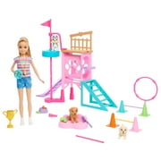 Barbie And Stacie to The Rescue Puppy Playground Playset with Doll, 3 Pet Dog Figures, Multicolor
