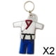 thumbnail image 1 of Llavero de taekwondo,Llavero de taekwondo de PVC para mujer,Llavero de metal con forma de uniforme de karate,Llavero deportivo creativo con colgante para llaves,Llavero para, 1 of 8