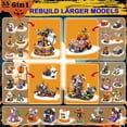 thumbnail image 3 of Halloween Advent Calendar Pumpkin House Haunted Mansion Building Block Kit, 31 Days Countdown Toys 1328pcs, 3 of 7