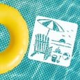thumbnail image 2 of Plastic Hollow Out Drawing Painting Stencils Beach Chair Pattern for Fabric and Furniture Decoration, 2 of 9