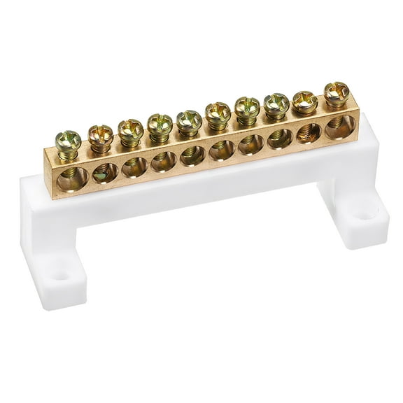Terminal Block Connector Bar 10 Positions Single Row High Bridge Design Electric Barrier