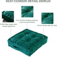thumbnail image 5 of WOWMAX 4PCS Floor Cushion, Square Floor Pillow, Thick Meditation Cushion, Floor Pillows Seating for Adults, Velvet Floor Seat Pillows, Large Floor Cushion, Cyan, 5 of 7