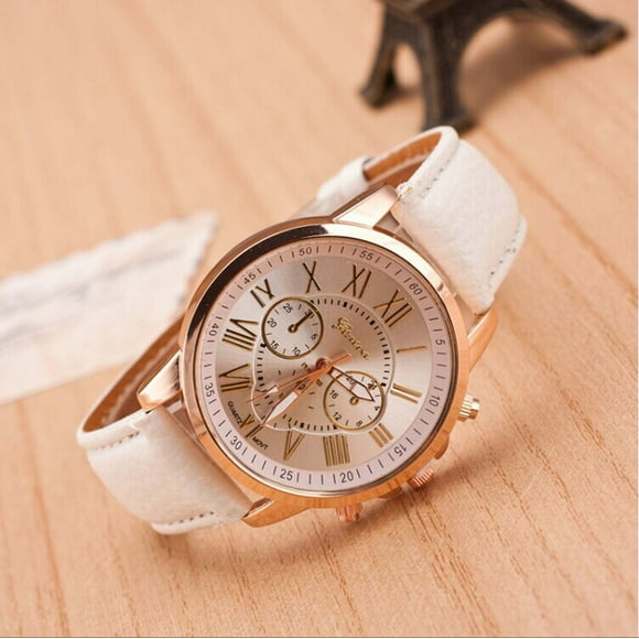EGNMCR Women's Quartz Watch Women's Sport Quartz Disc Multi-pointer Watch Blue Light Glass Belt Wristband women watch