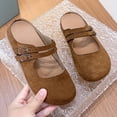thumbnail image 4 of HTHLVMD Chaussures Orthopédiques pour Femmes, Chaussures de Bureau, Chaussures pour Femmes à Enfiler, Chaussures de Marche pour Femmes à Enfiler, Mules à Double Bride en Suède pour Femmes, Sabots Sans Talon Ajustables pour Tenue Décontractée, Brun 5.5, 4 of 6