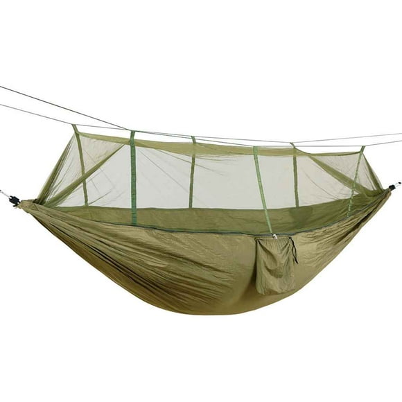 Ustyle Parachute Fabric Mosquito Net Sleeping Hammock 2 Person Anti-mosquito Bites Sleeping Bed Outdoor Camping Hunting Hammock