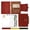 Brick Red, variant on EGOSUNNY Belt A5 PU Leather 6-Ring Binder Planner & Removable Zip Pouch