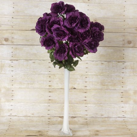 - BalsaCircle 96 Giant Open Rose Bush Silk Flowers - DIY Home Wedding Party Artificial Bouquets Arrangements Centerpieces