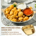 thumbnail image 5 of Uxcell Mini Stainless Steel Sauce Dish Seasoning Bowls Appetizer Plates Condiment Bowl for Salad Side Dishes Sushi Dipping Gold, 5 of 7