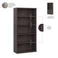 thumbnail image 4 of Pemberly Row Tall 5 Shelf Bookcase in Storm Gray - Engineered Wood, 4 of 6