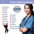 thumbnail image 4 of 2 Pairs Open Toe Zipper Medical Sport Copper Compression Socks With Anti-slip Silicone for Women & Men Circulation 15-20 mmhg is Best Support for Athletic Running Cycling, Nursing, Travel, 4 of 6