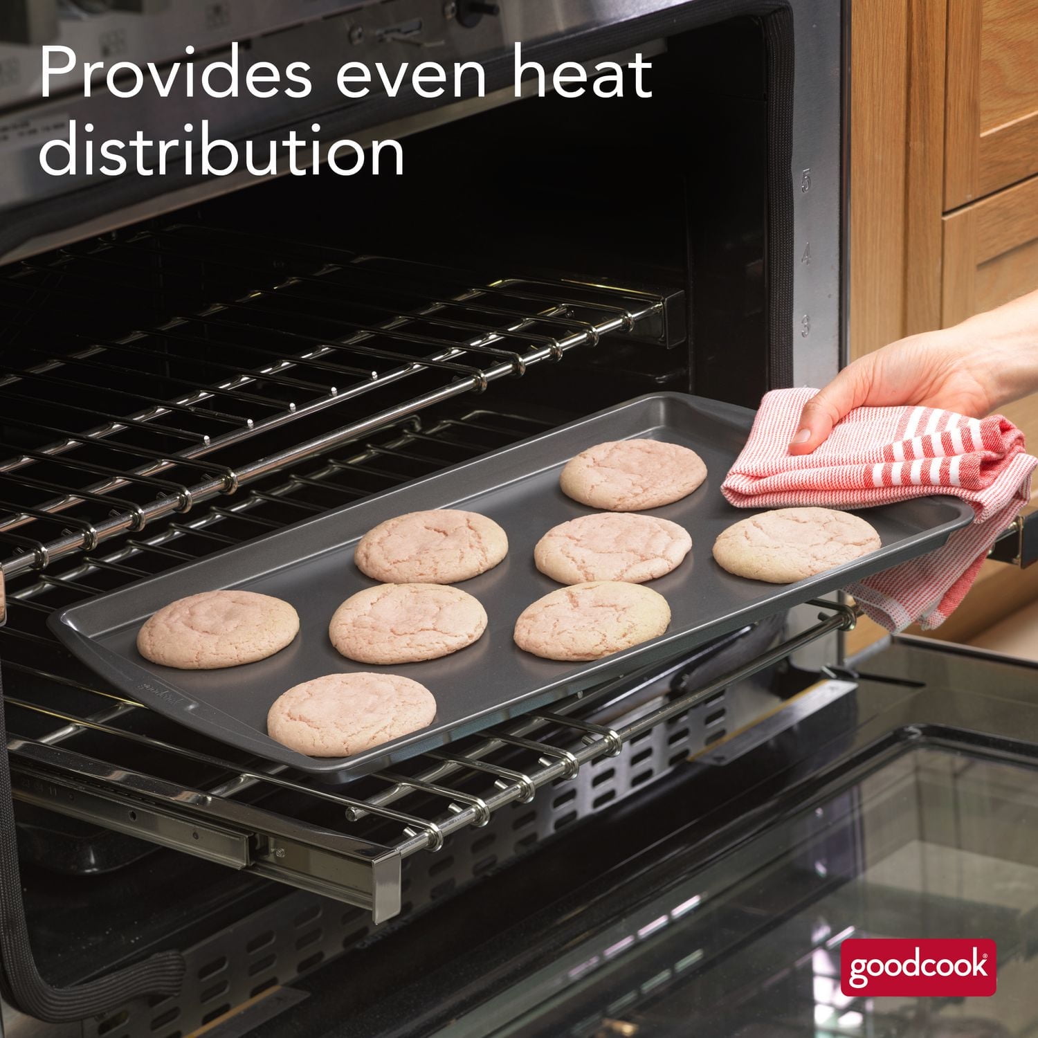 GoodCook Everyday Nonstick Steel Baking Sheet, 11" x 17", Gray, GC 11x17" LG COOKIE