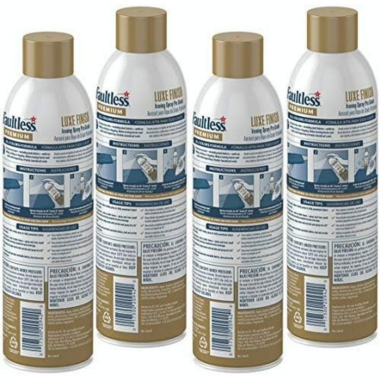Faultless Premium Luxe Spray Starch (20 oz, 4 Pack) Spray Starch for Ironing That Makes Your Clothes New Again, Use As A Spray on Starch That Reduces