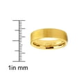 thumbnail image 3 of Metal Masters Mens Tungsten Wedding Band Ring GoldTone Flat Brushed Comfort-Fit 4mm, 3 of 8