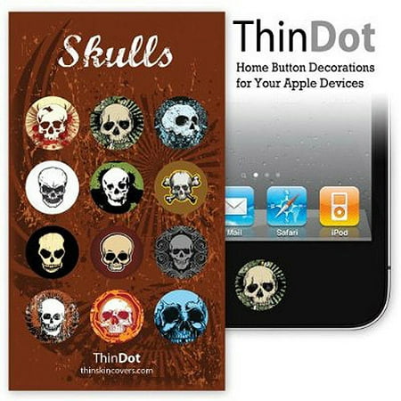 ThinDot Home Button Stickers for iPhone, iPad and iPod touch, Skulls