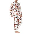 thumbnail image 2 of Naloa Cute Cat And Christmas Gift Men’s Pajamas Set - Long Sleeve Button Down Sleep Shirt and Pajama Bottoms Sleepwear Set-XX-Large, 2 of 7