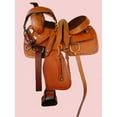 thumbnail image 2 of Western Saddle Barrel Racing New Leather Pleasure Trail Tack Set | Brown, 2 of 4