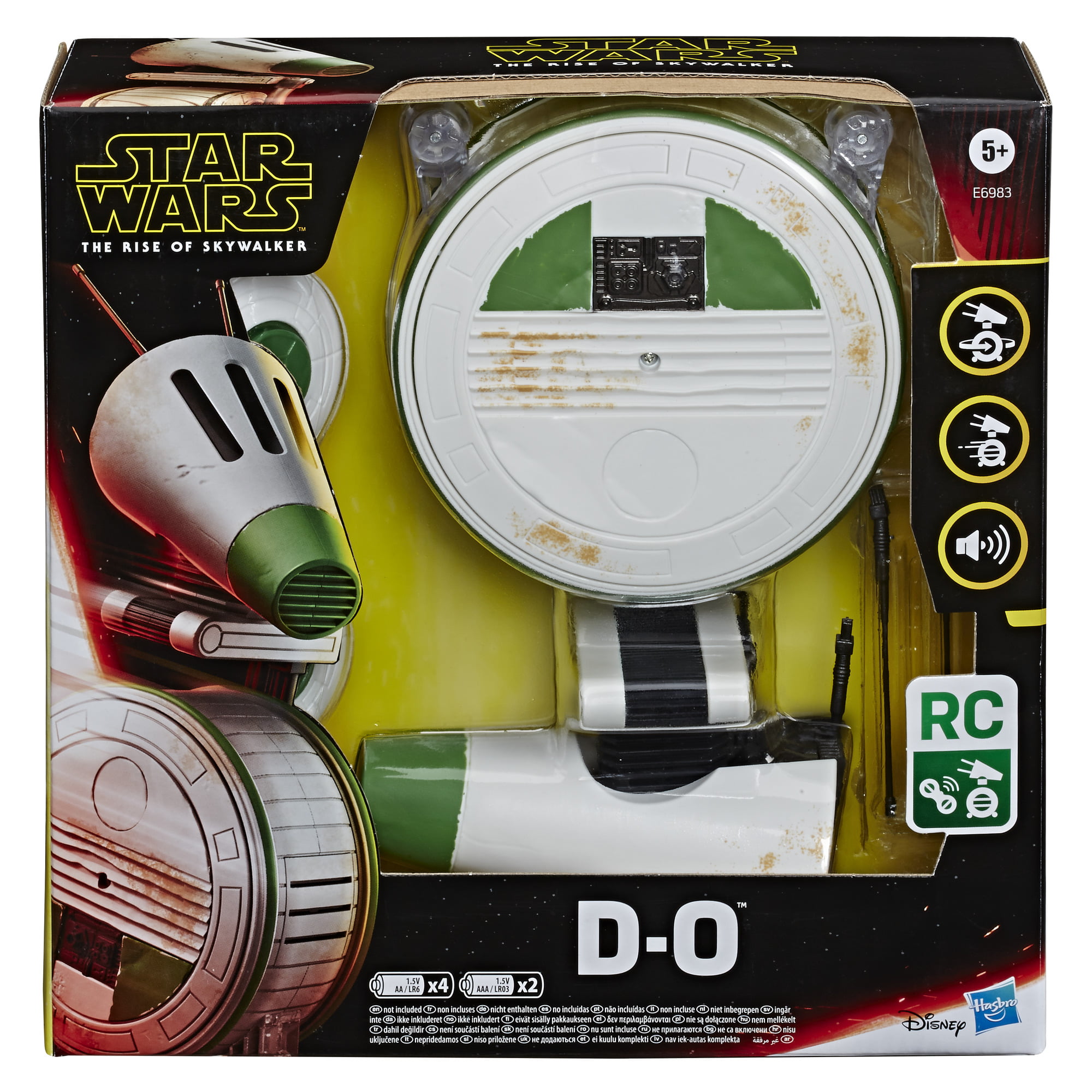 The Rise of Skywalker Electronic Droid Toy with Sounds Kids Ages 5 & Up Star Wars Remote Control D-O Rolling Toy 