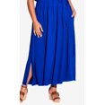thumbnail image 3 of Avenue Women's Havana Plain Maxi Dress Blue Size 18W, 3 of 3