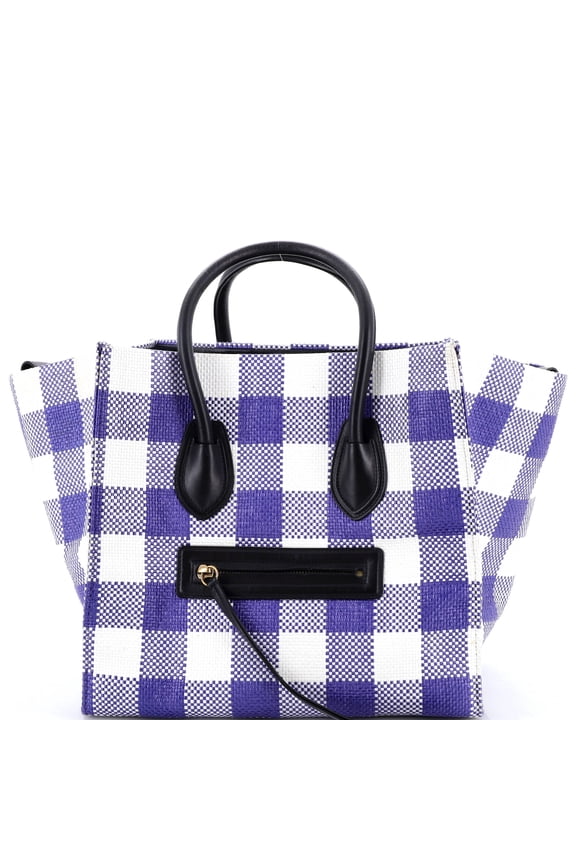 Pre-Owned Phantom Bag Woven Gingham Medium By Rebag