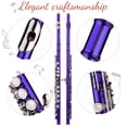 thumbnail image 2 of 1 Set Flute C Flute With 16 Keys Beginner Flute Concert Flute Band Flute Metal Flute Instrument With Case Cleaning Cloth, 2 of 8