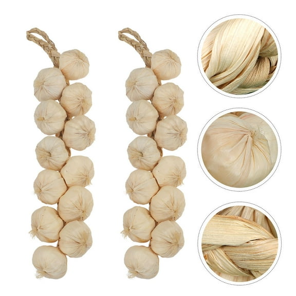 MLINS 3Pcs Artificial Garlic Ornaments for Garden and Kitchen Theme Parties Lifelike Vegetable