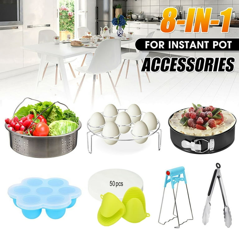 Accessories for Instant Pot, Sugaroom 100 PCS Pressure Cooker Accessories  Set Compatible with Instant Pot Accessories 6 qt 8 quart-2 Steamer Baskets